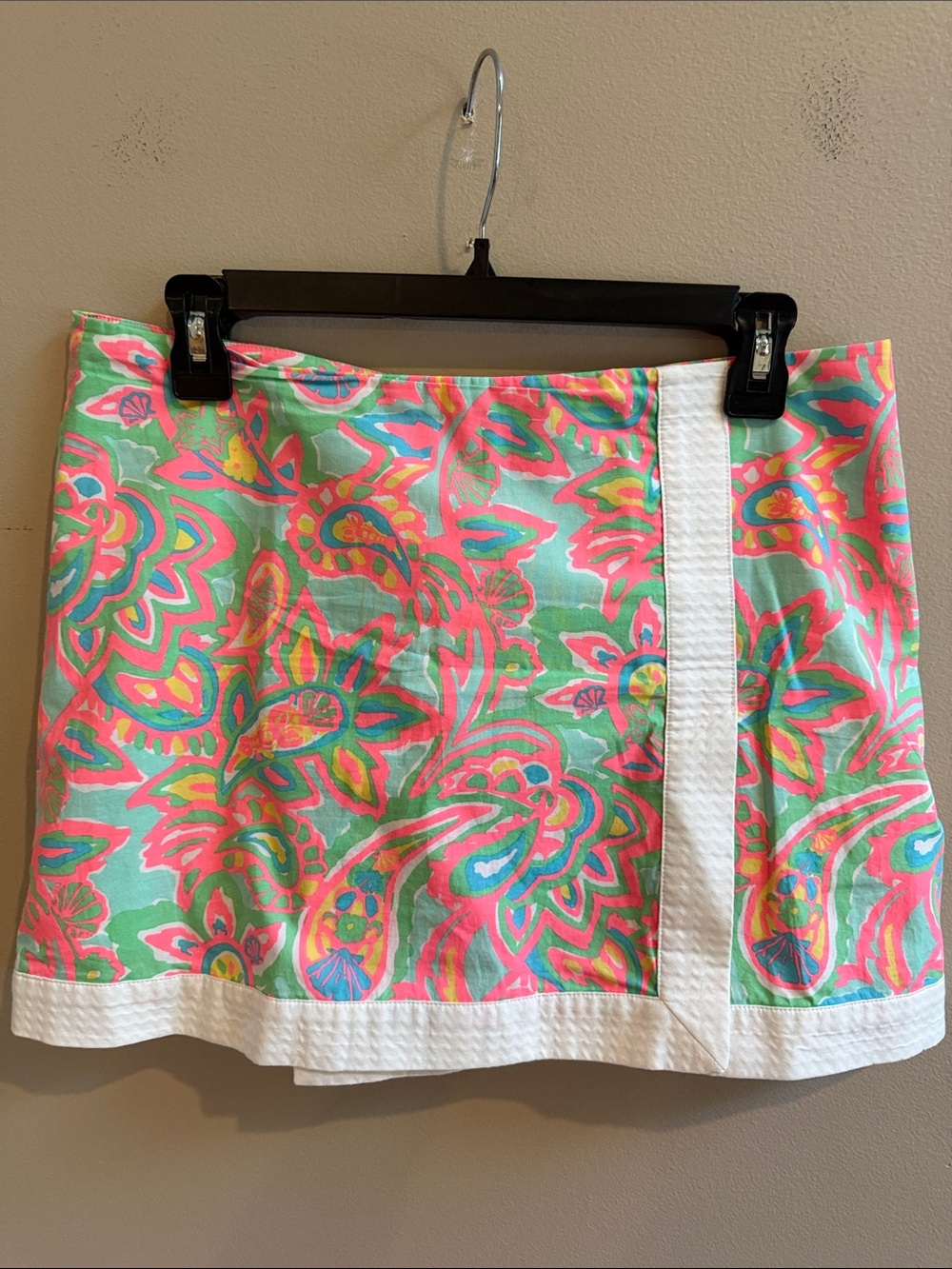 Lilly Pulitzer Faye Mini Skort Floral Wrap-Style Multicolor Paisley Size 6